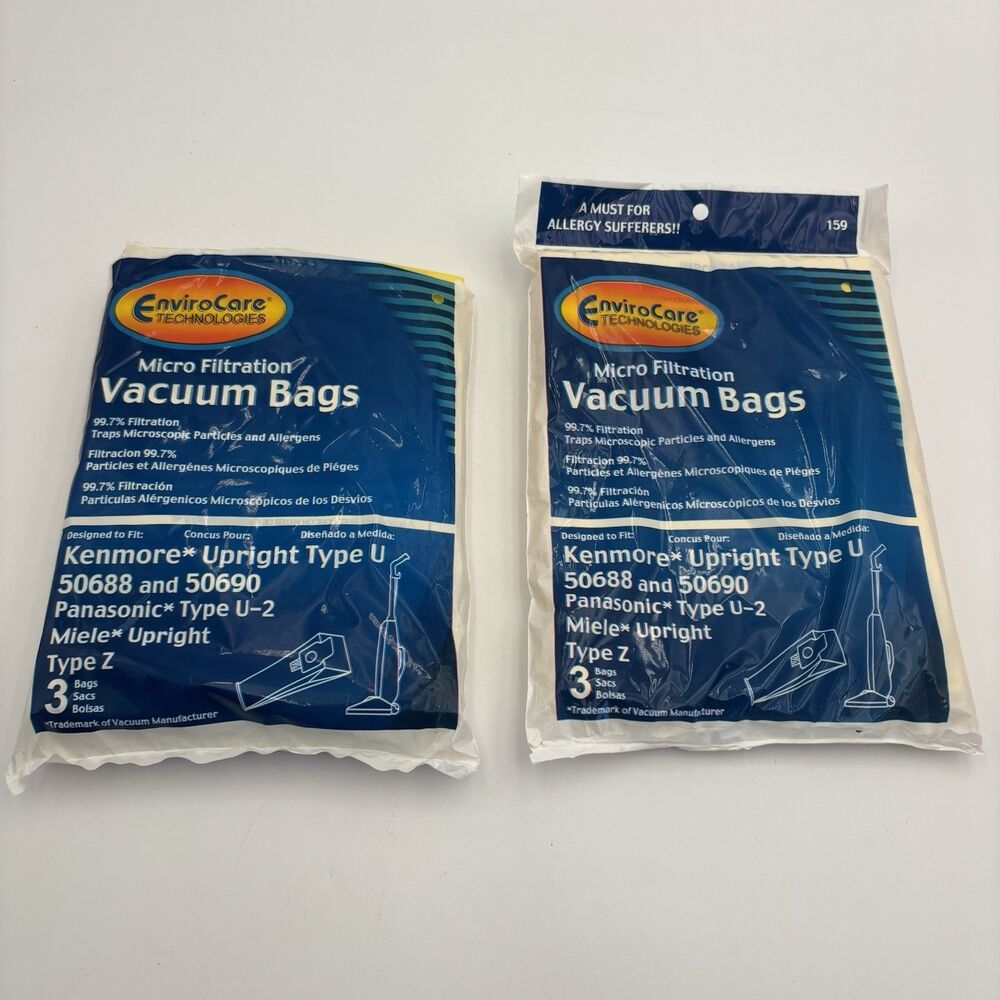 EnviroCare Kenmore Type U 50688 50690 Vacuum Bags Panasonic U-2 Miele Z Lot 6
